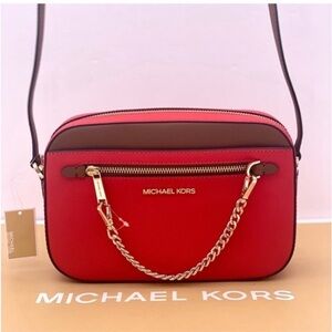 Michael Kors Jet Set Travel East West Zip Chain Crossbody